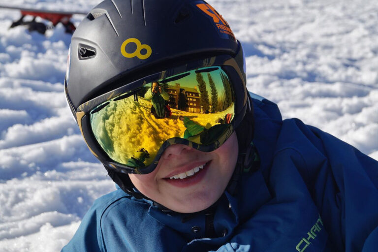 gogle narciarskie narciarz zima