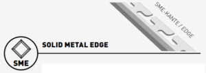 solid metal edge