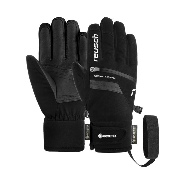 RĘKAWICE DZIECIĘCE JUNIORSKIE CZARNE REUSCH TRAVIS GORE-TEX JUNIOR