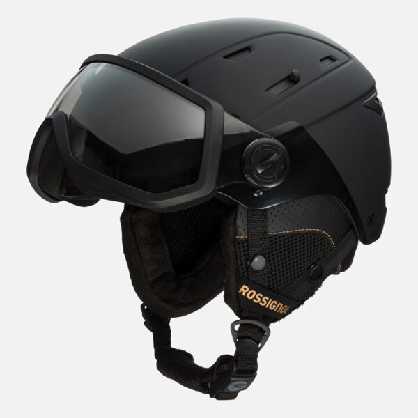 czarny kask z szyba