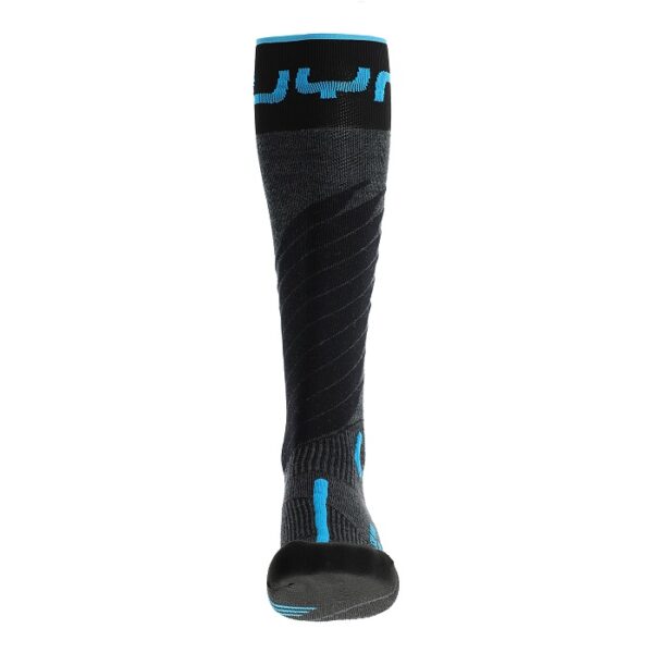 SKARPETY UYN MAN SKI ONE MERINO SOCKS ANTHRACITE/TURQUISE