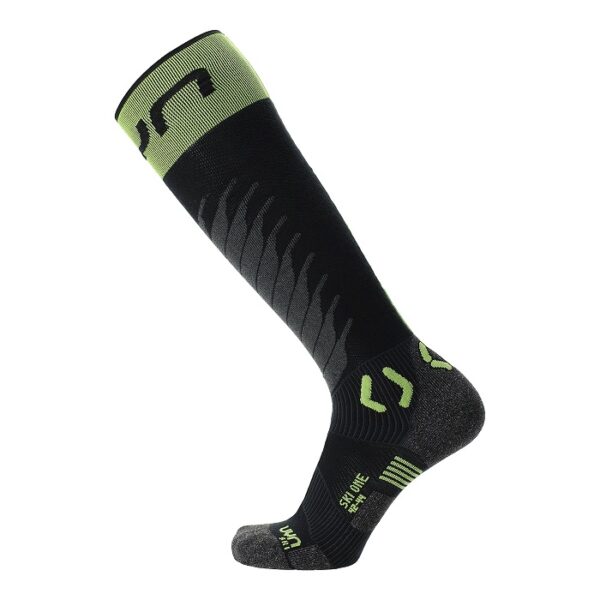 SKARPETY UYN MAN SKI ONE MERINO SOCKS BLACK/LIME