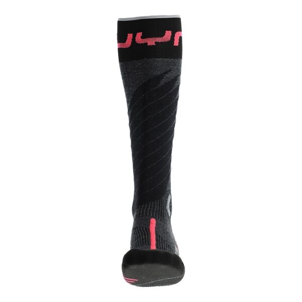 SKARPETY UYN LADY SKI ONE MERINO SOCKS ANTHRACITE/PINK