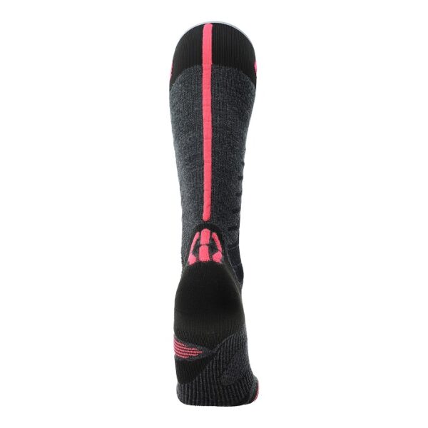 SKARPETY UYN LADY SKI ONE MERINO SOCKS ANTHRACITE/PINK