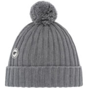 czapka z pomponem szara eisbar