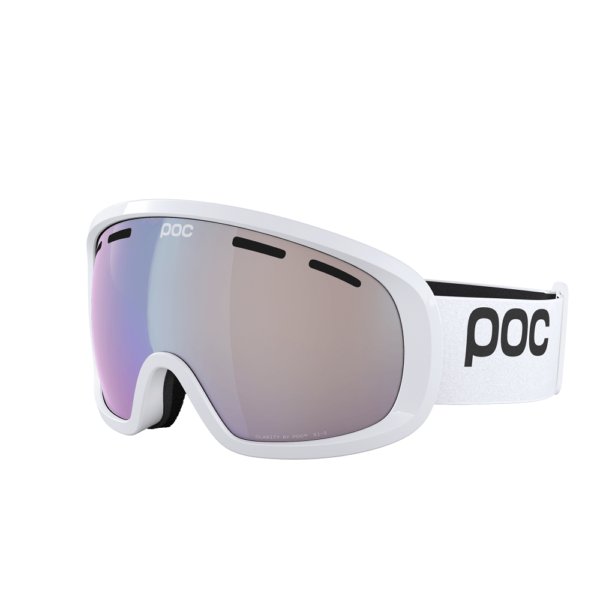 biale gogle poc na narty ze zmienna soczewka