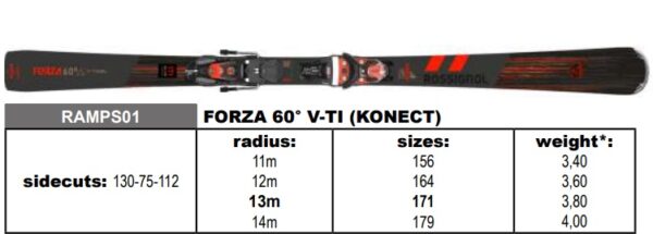 Narty ROSSIGNOL FORZA 60  V-TI K + NX12
