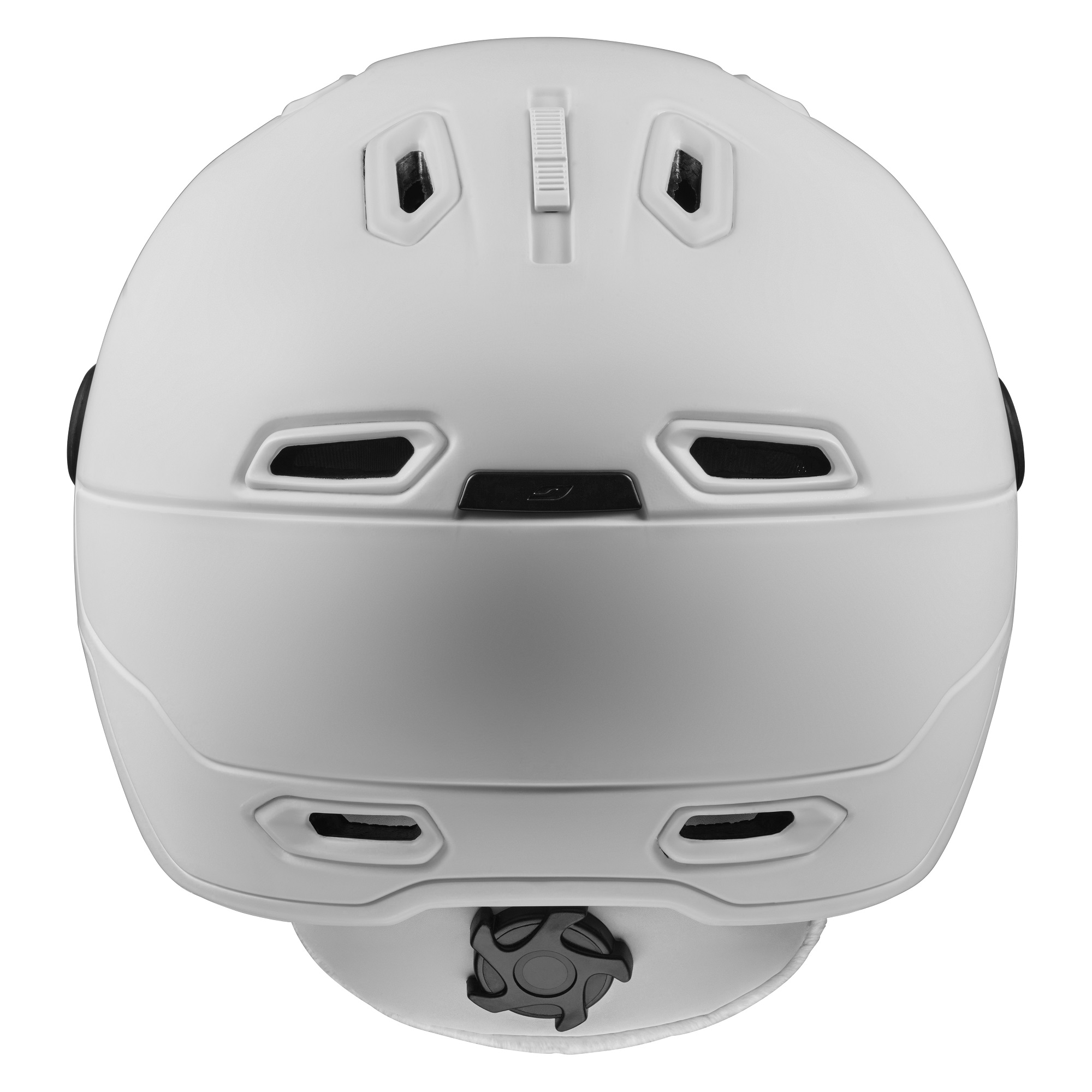kask z szybą na narty biały