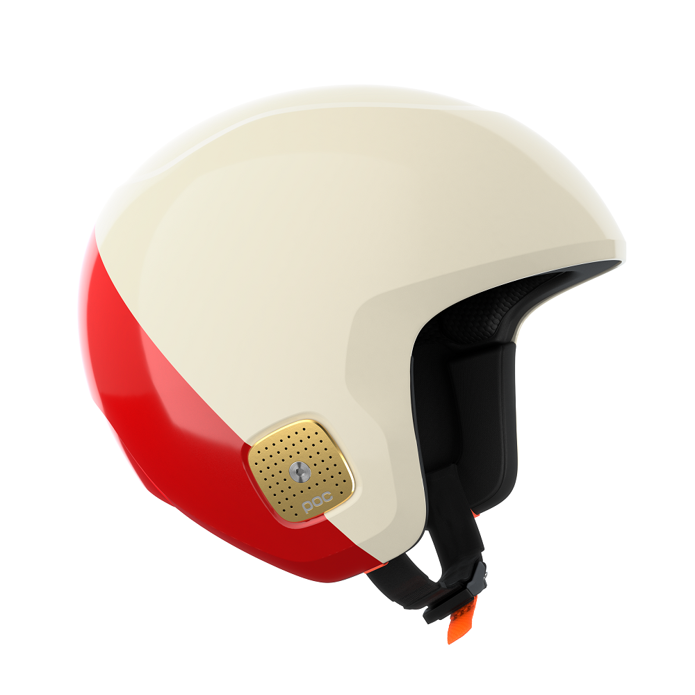 kask zawodniczy poc skull dura comp mips kremowo czerwony